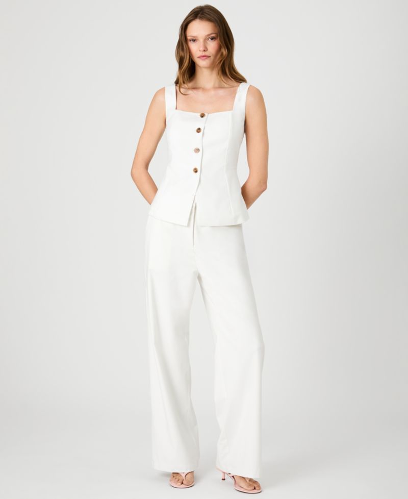 Women's Twill High-Rise Relaxed Ankle Trousers