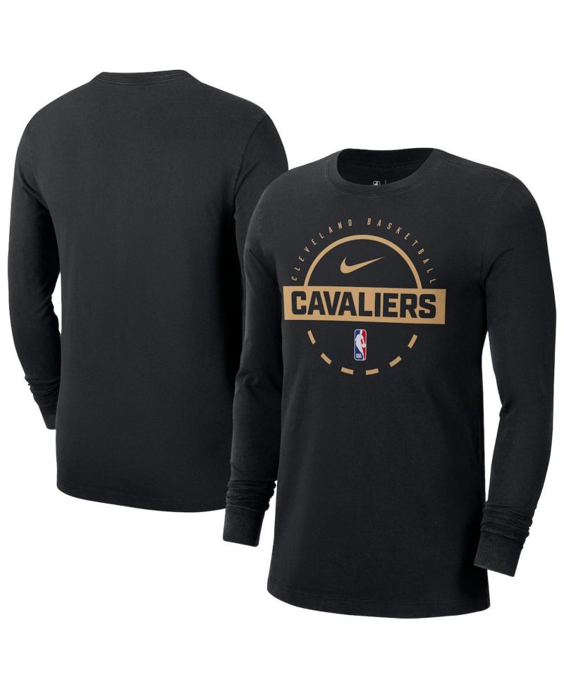 Men's Black Cleveland Cavaliers Authentic Long Sleeve Practice T-Shirt
