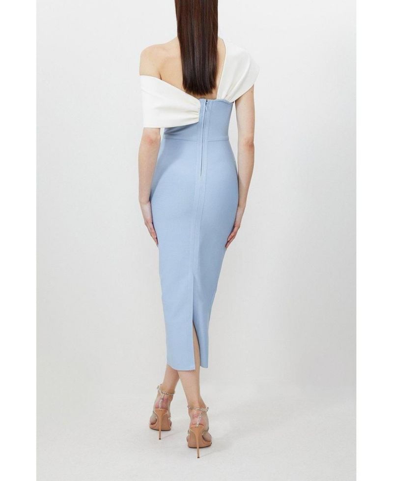 Women's Figure Form Asymmetric Midi Dress