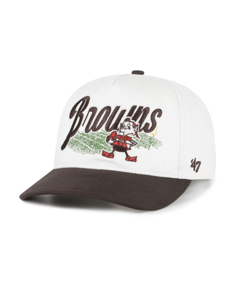 Men's Cream Cleveland Browns Throwback Enfield Hitch Adjustable Hat