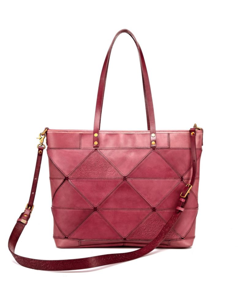 Women's Genuine Leather Prism Tote Bag