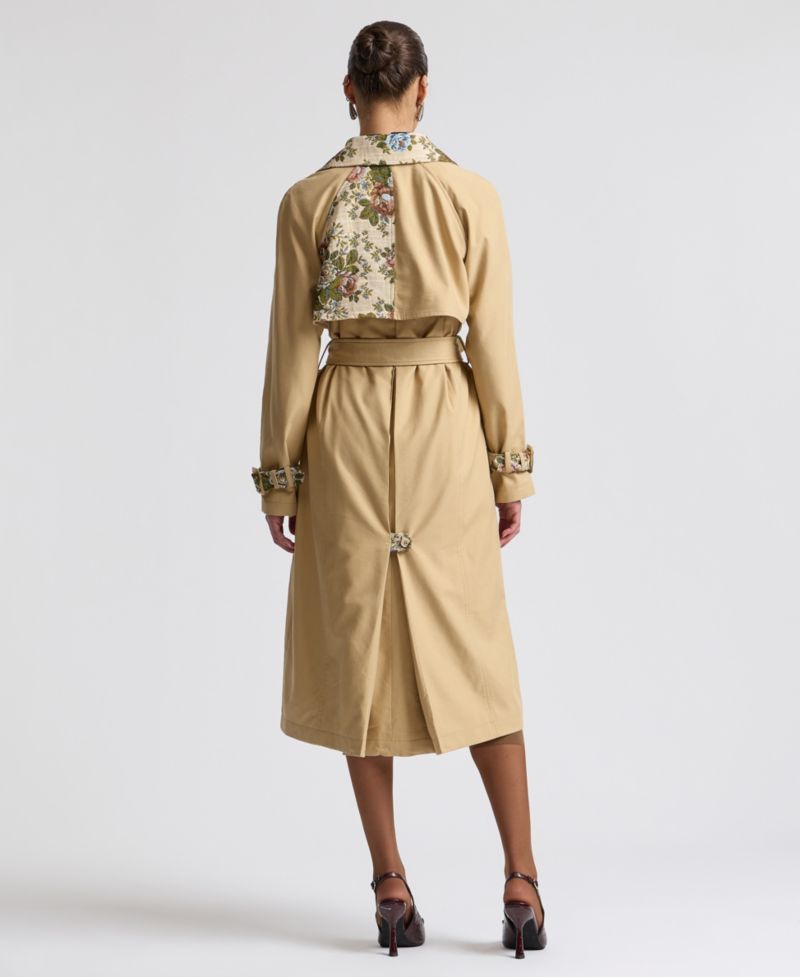 Women's Combo Belted Trench Coat