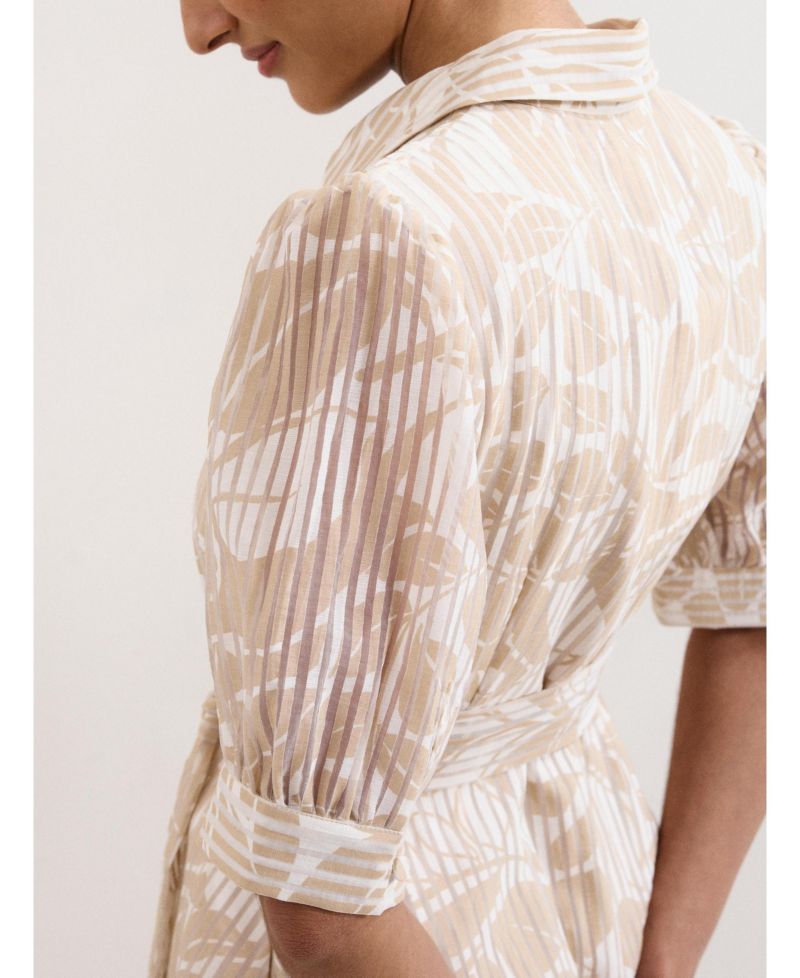 Women's Delphine Belted Midi Shirt Dress