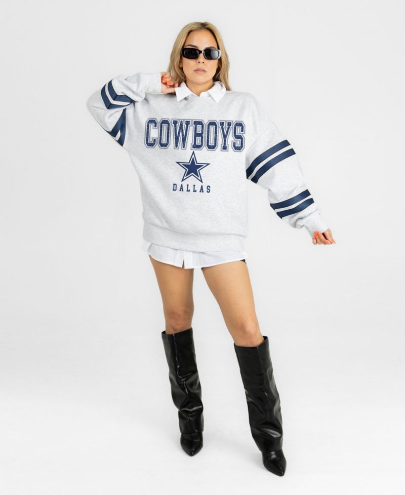 Women's Dallas Cowboys Stadium Stripes Oversized Fleece Sweatshirt