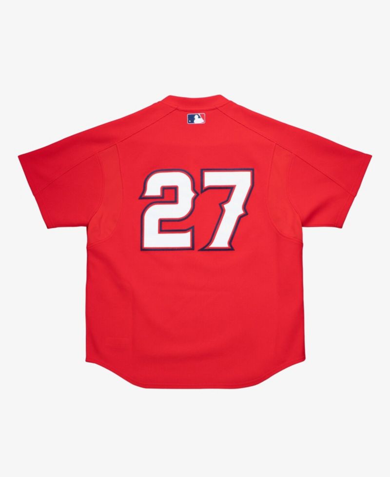 Men's Vladimir Guerrero Red California Angels Authentic Batting Practice Jersey