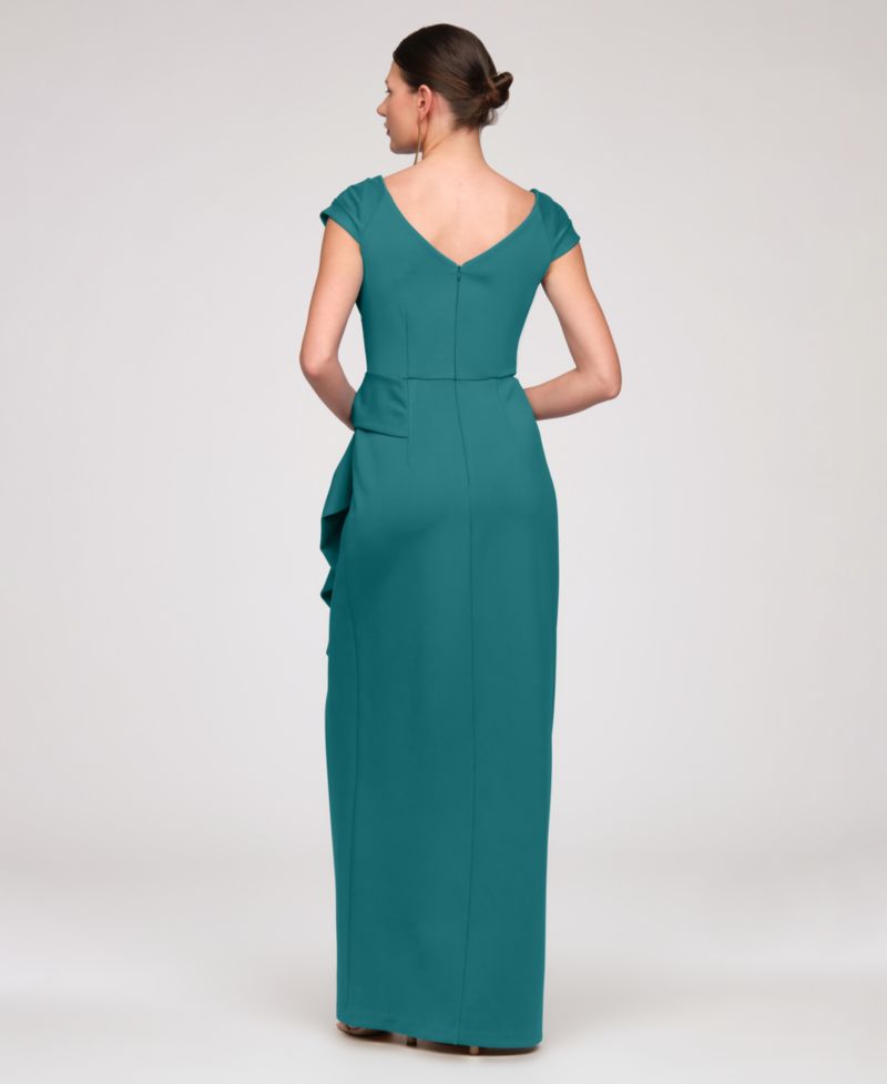Women's Column V-Neck Gown Dress