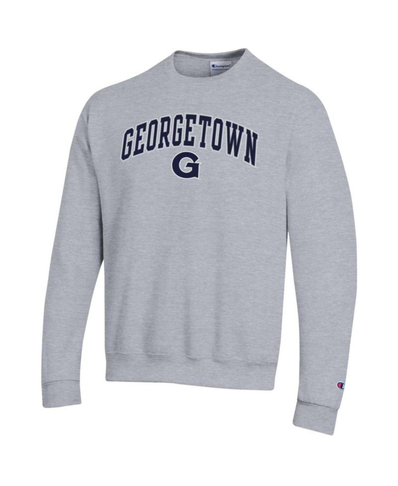 Men's Champion Navy Georgetown Hoyas Arch Over Logo Pullover Sweatshirt