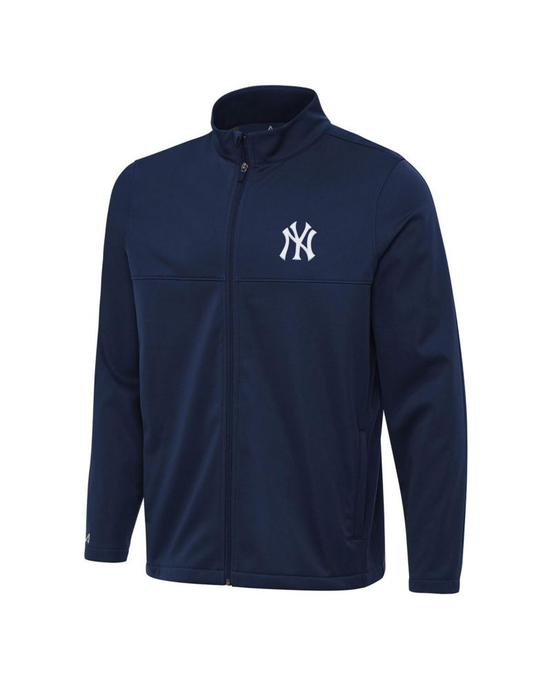 Men's Navy New York Yankees Links 2 Full-Zip Golf Jacket