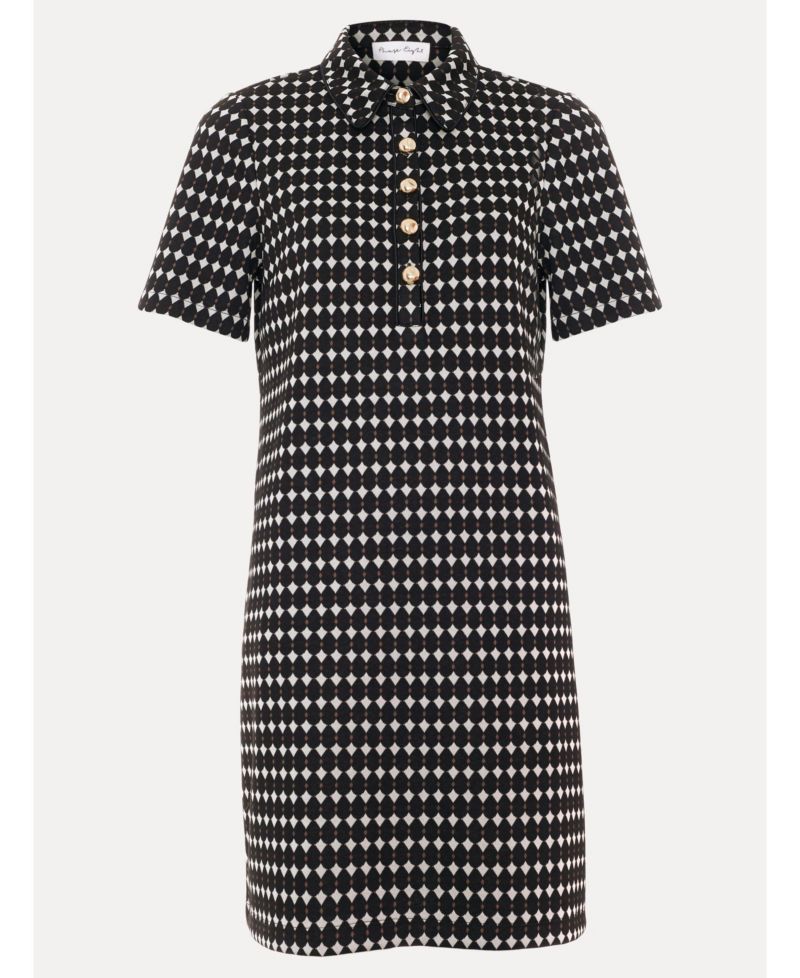 Women's Vivienne Short-Sleeve Geometric Shirt Dress