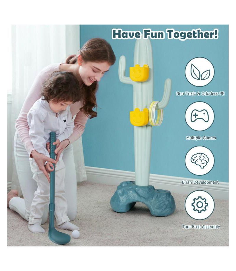 3 in 1 Toddler Sports Activity Center with Golf and Ring Toss
