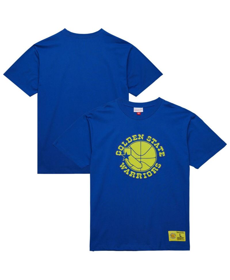Men's Royal Golden State Warriors Hardwood Classics Neon Nights Premium T-Shirt