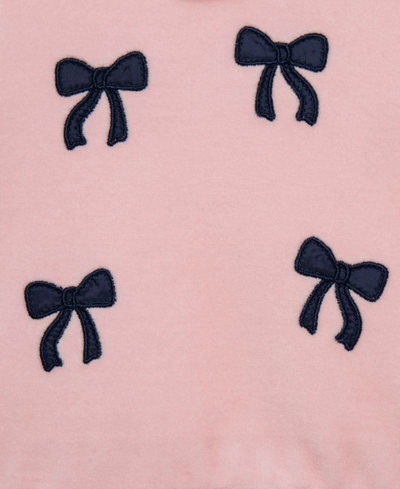 Baby Girls' Chenille Bows Velour Top and Dot Print Pants, 2-Piece Set