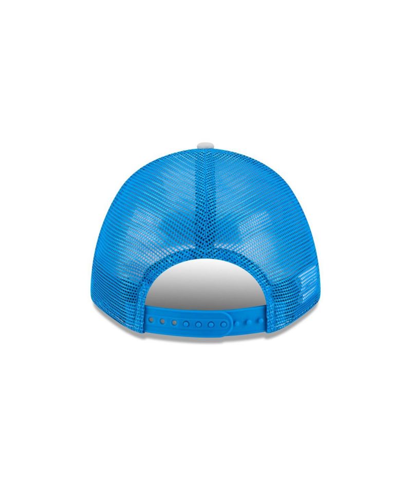 Men's Gray Detroit Lions Linear A-Frame 9FORTY Adjustable Hat