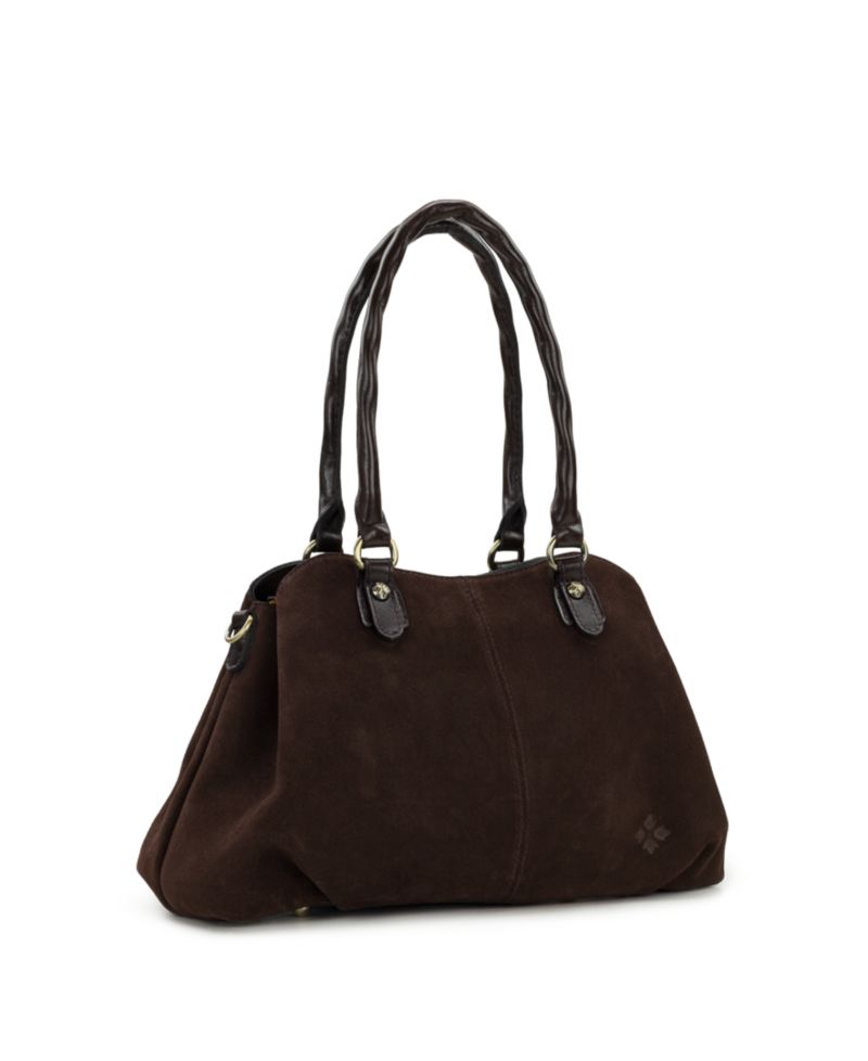 Johanne Medium Suede Satchel Handbag