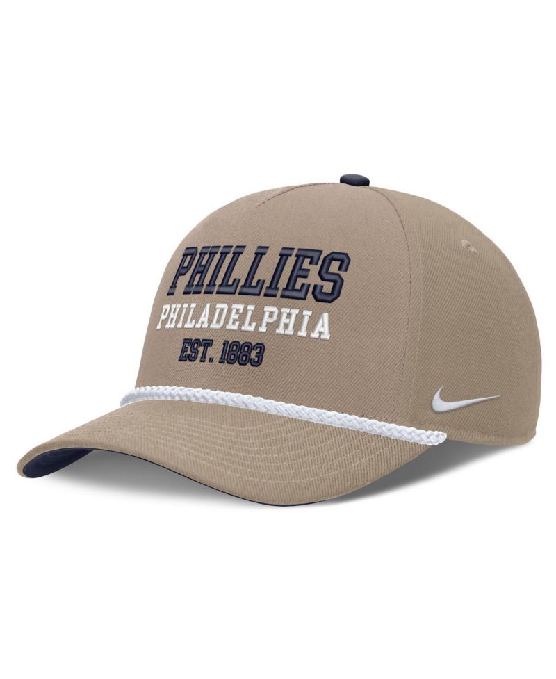 Men's Khaki Philadelphia Phillies Father's Day Rope Rise Adjustable Hat