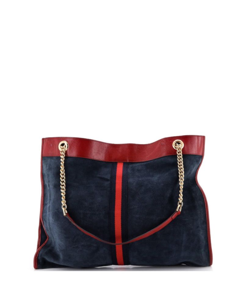 Large Rajah Chain Tote Suede