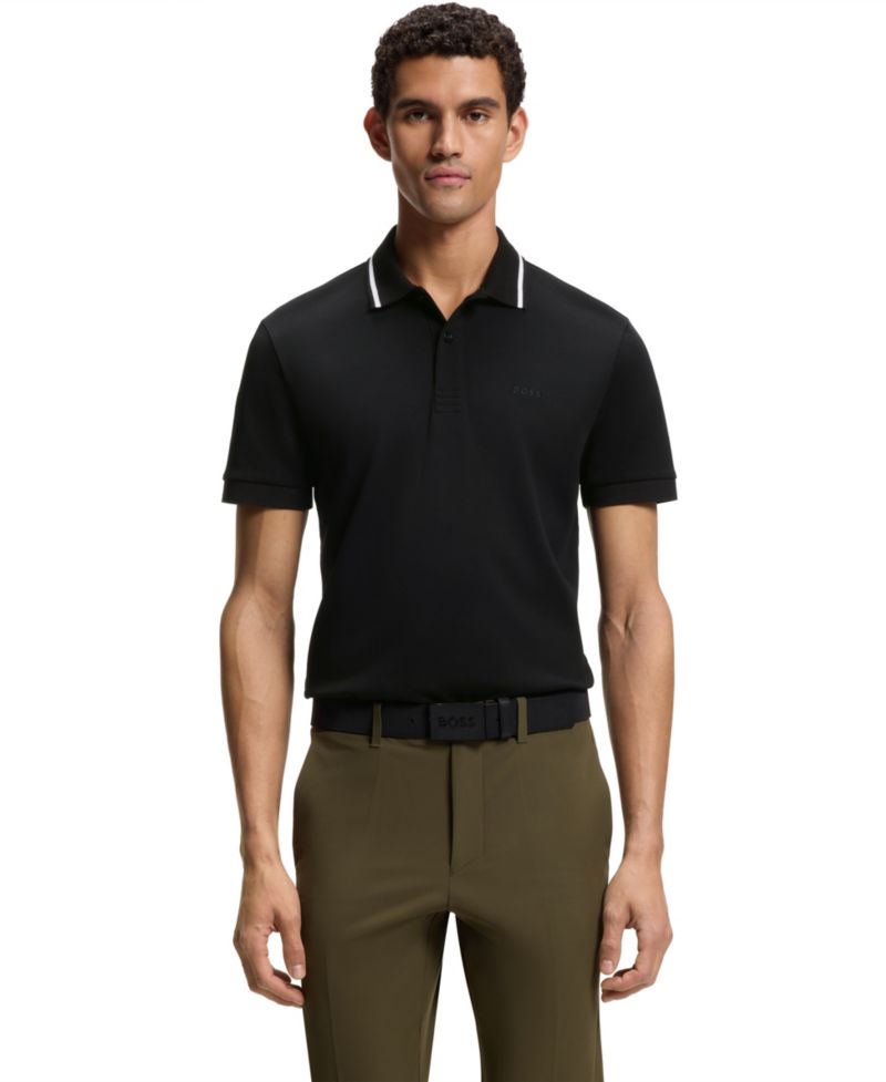 Men's Interlock Cotton Paddy Slim-Fit Polo Shirt