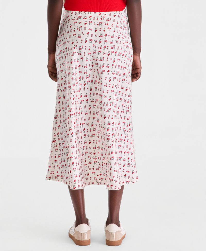 Trendy Plus Size Printed Slip Skirt