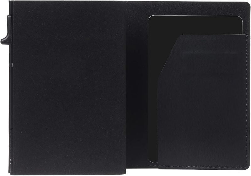 Men's Card Blocr Slim RFID Blocking Credit Card Wallet Black PU Leather