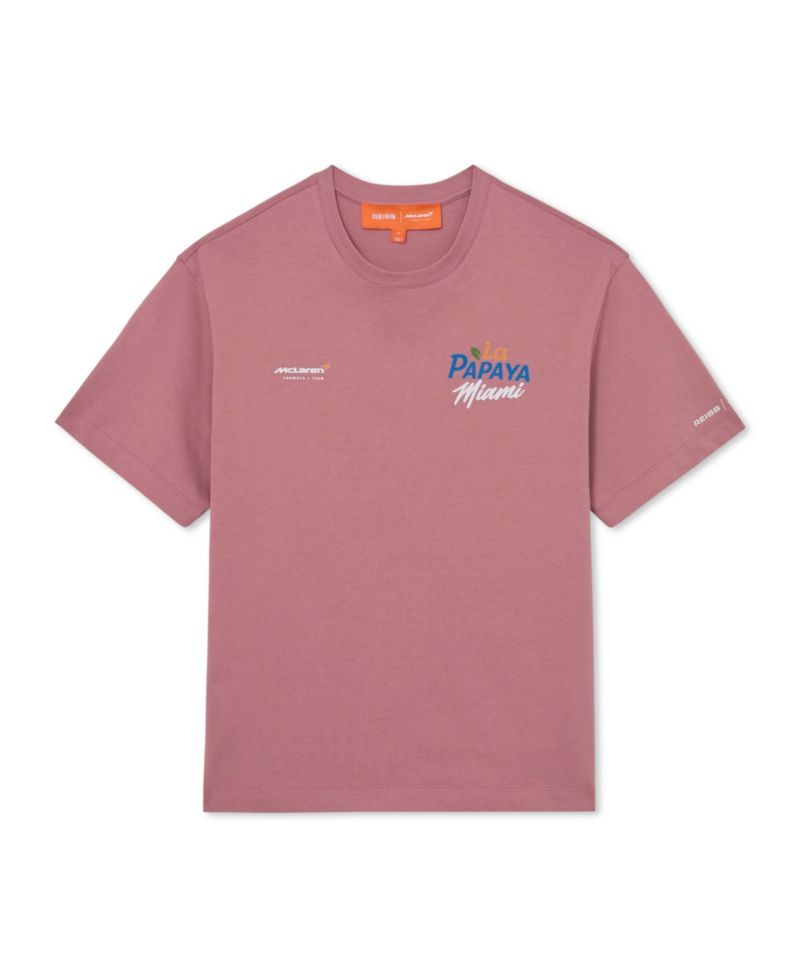 Men's La Papaya McLaren Racing Miami Papaya-Print Unisex-Fit T-Shir
