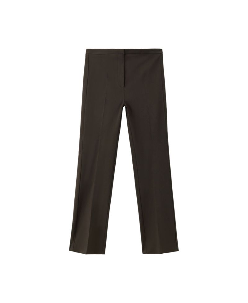 Women's Mid-Rise Straight-Cut Crop Pants