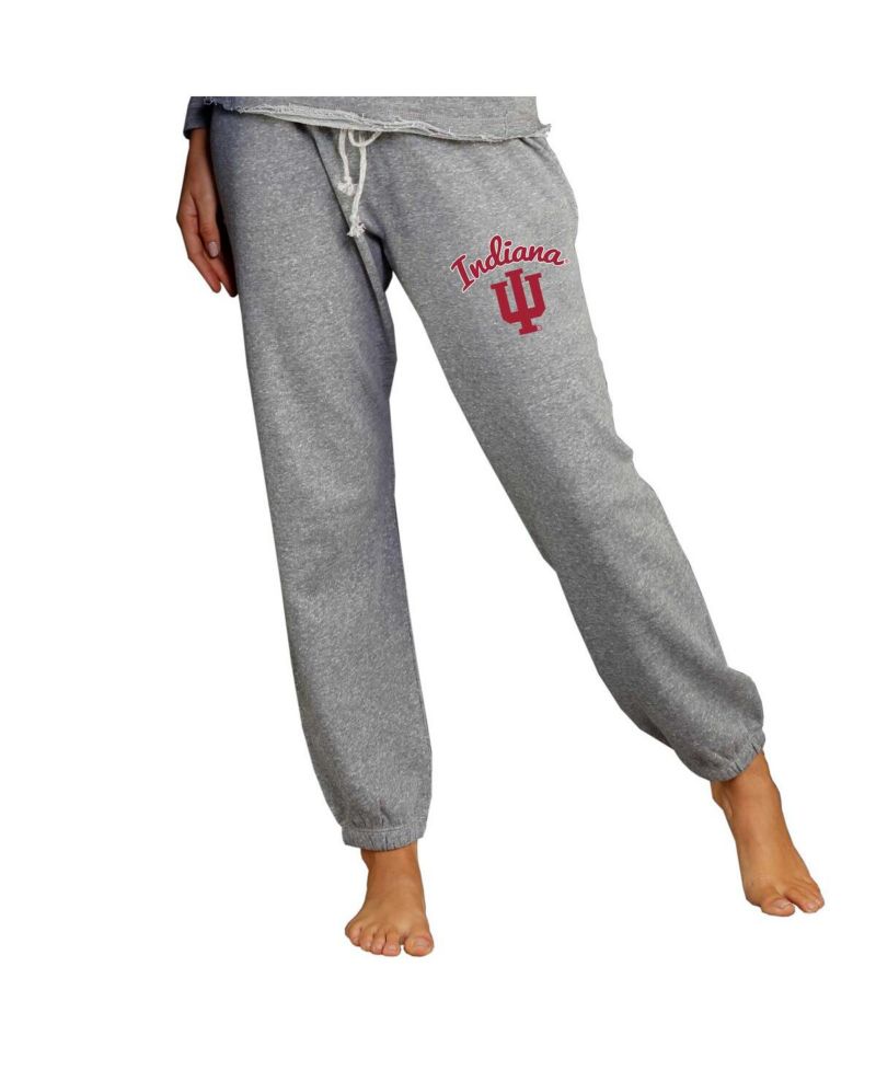 Women's Gray Indiana Hoosiers Mainstream Knit Jogger Pants