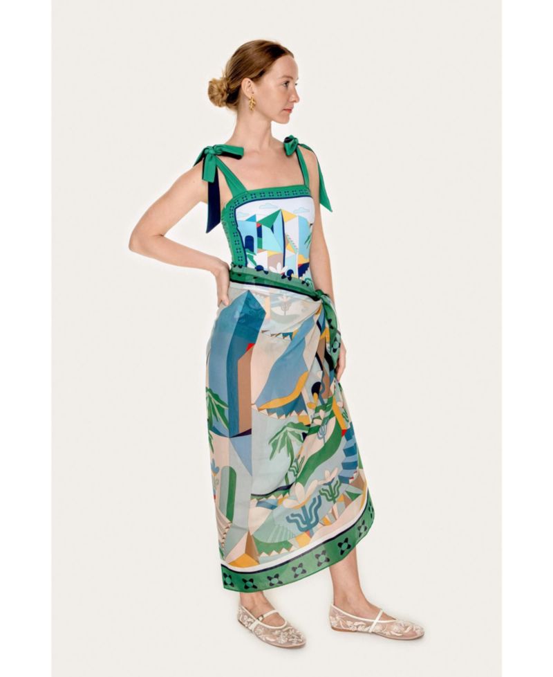 Women's Beach Sarong Wrap - Green Wonderland