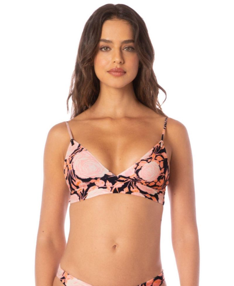 Women's Rose Petals Copilot Longline Reversible V-Neck Bikini Top