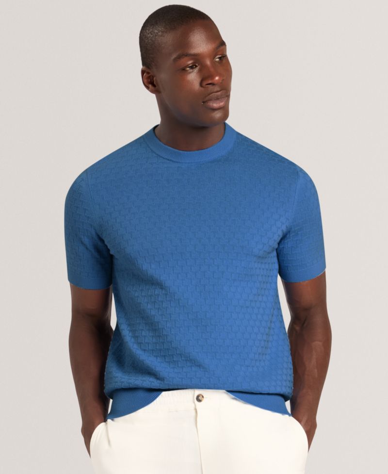 Men's Baker Ingvi Weaves Textured Crewneck T-Shirt
