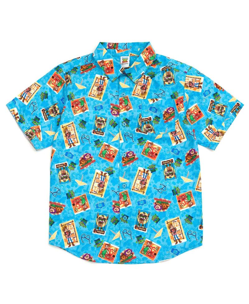 Toy Story Toddler Boy's (2T-5T) Short Sleeve Button-Down Shirt