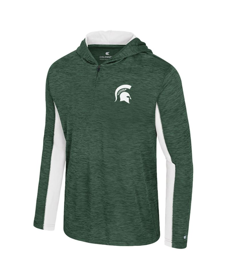 Men's Green Michigan State Spartans Always Sunny Quarter-Zip Hoodie