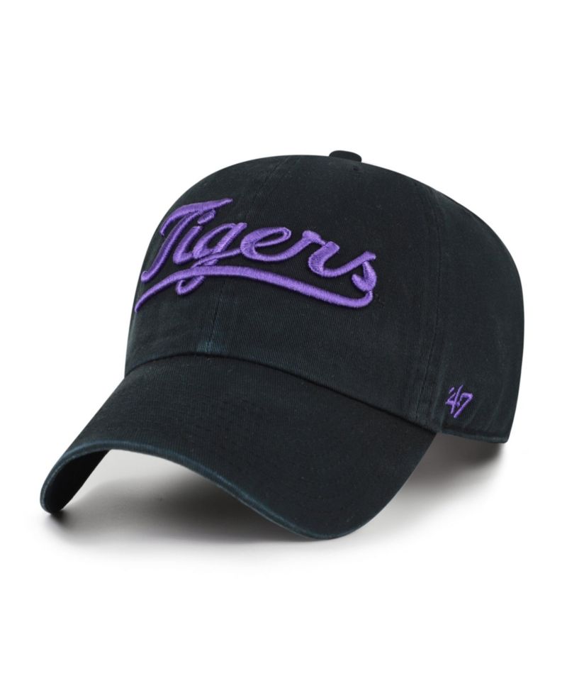 Men's '47 Black LSU Tigers Vault Clean Up Adjustable Hat