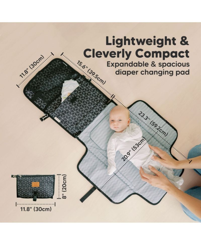 Ezee Diaper Changing Pad, Portable Diaper Changing Mat, Waterproof Foldable Diaper Changing Pad