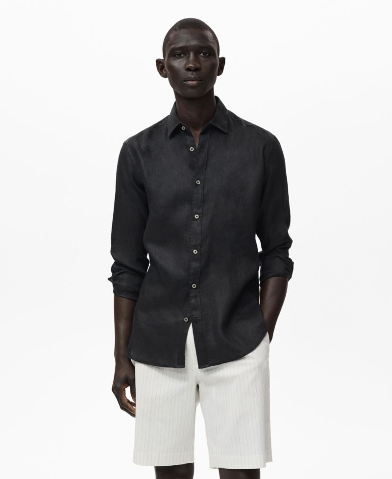 Men's Linen Long Sleeve Shirt