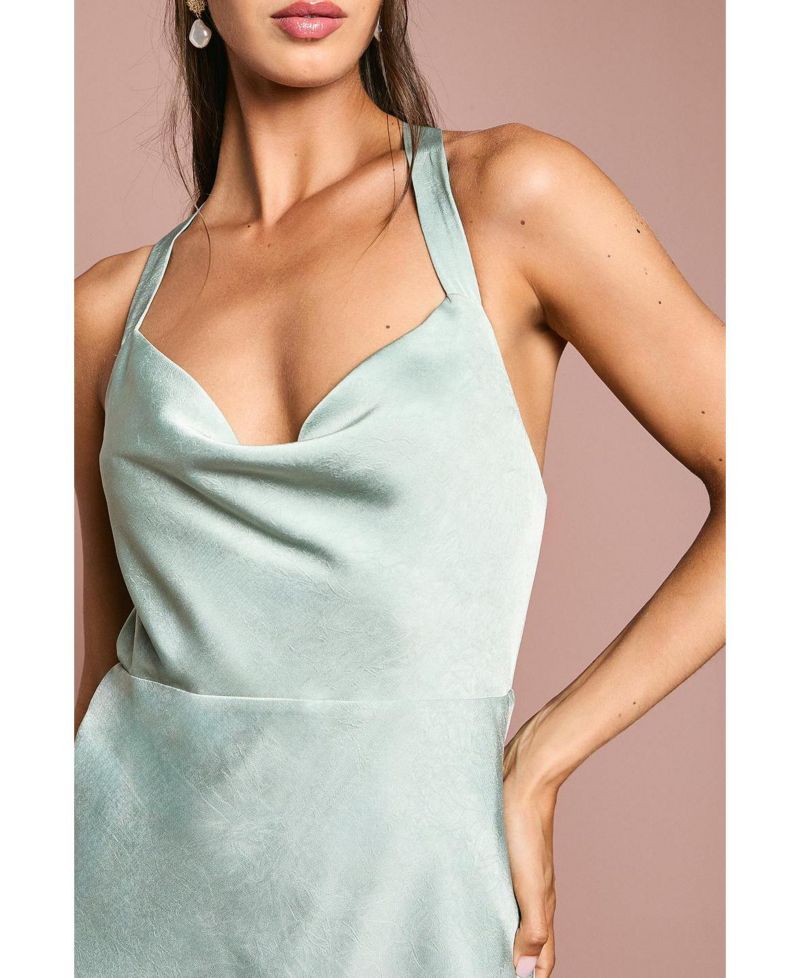 Women's Satin Bridesmaids Dress
