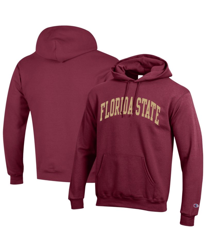 Men's Garnet Florida State Seminoles Basic Arch Fleece Pullover Hoodie