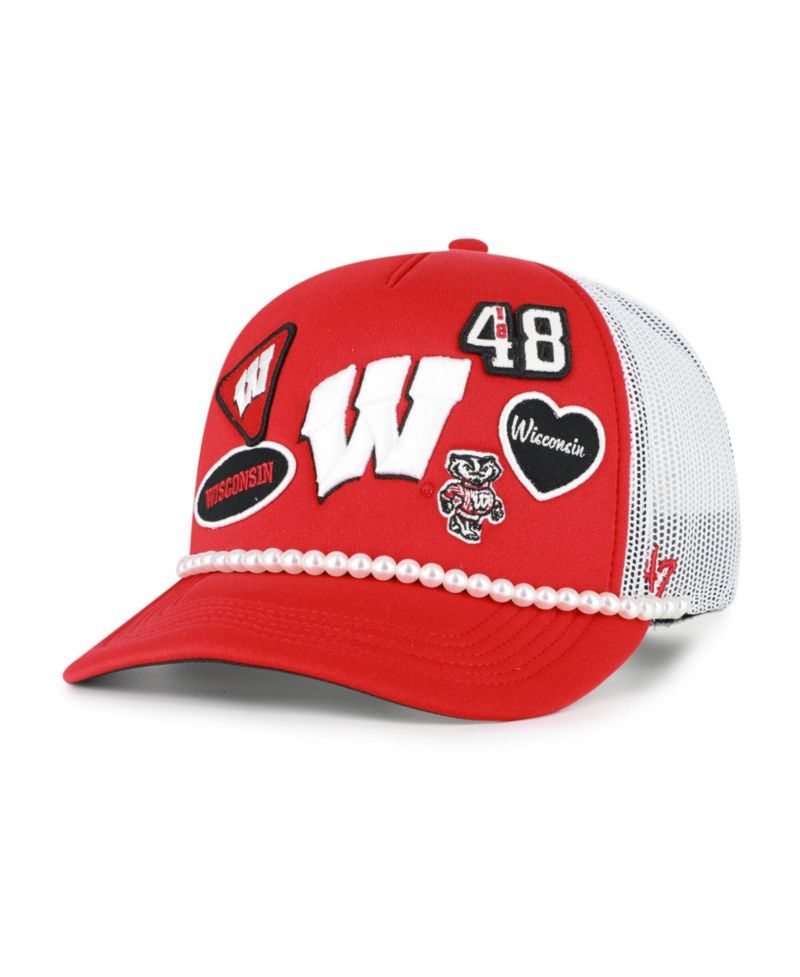 Men's '47 Red/White Wisconsin Badgers Rally On Hitch Adjustable Hat