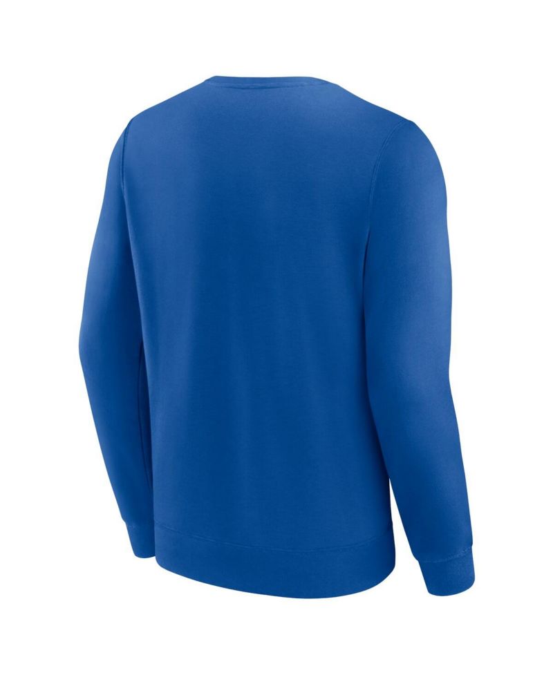 Men's Royal New York Mets Focus Fleece Pullover Sweatshirt