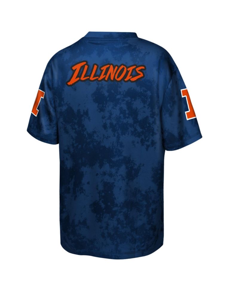 Big Boys and Girls Navy Illinois Fighting Illini Off-Side Sublimated T-Shirt