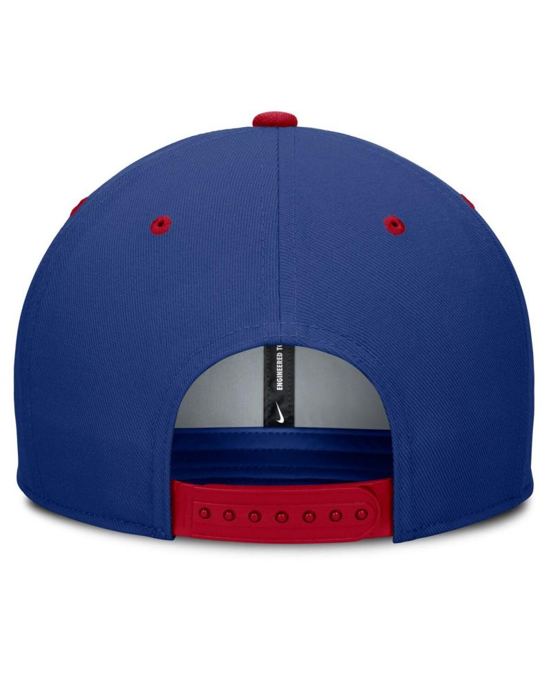 Men's Royal/Red Chicago Cubs Cooperstown Collection Pro Dri-FIT Snapback Hat