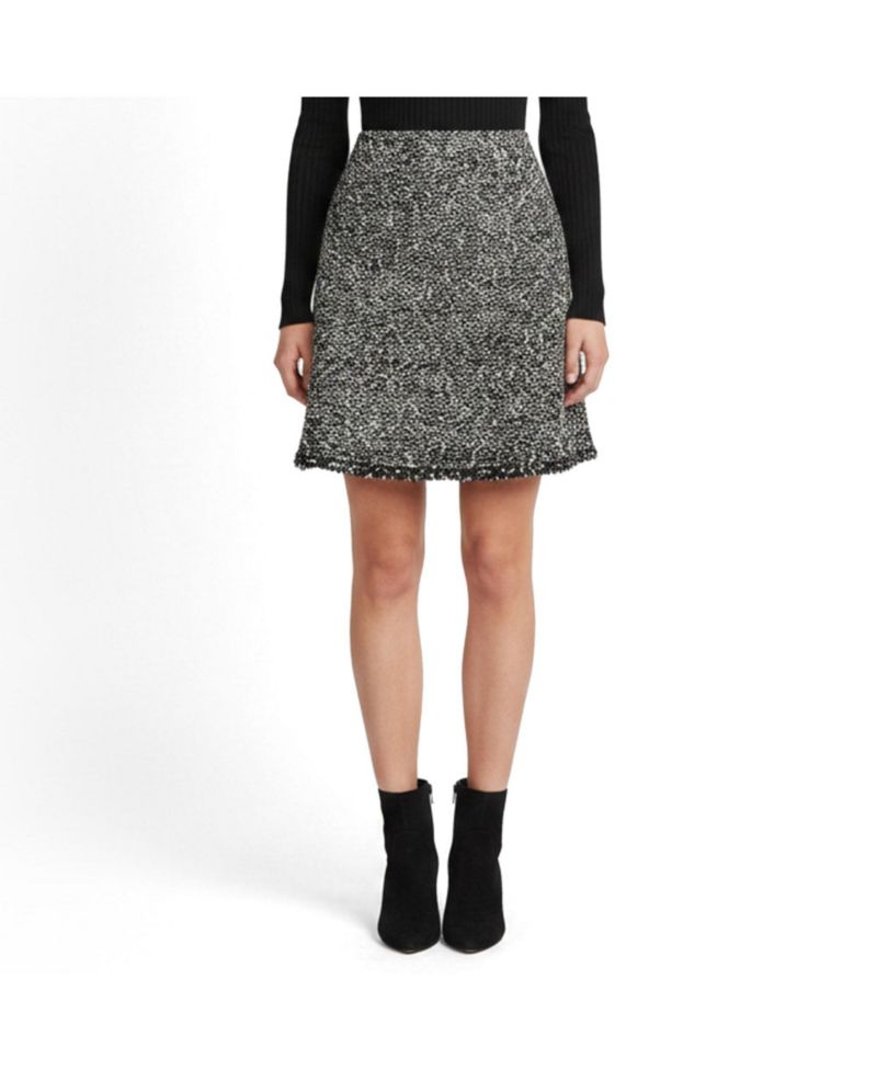 Women's Tweed Zip Up Mini Skirt