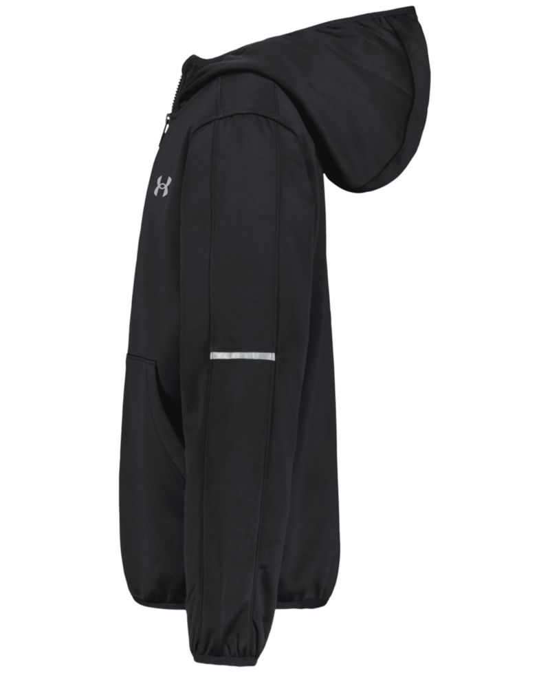 Boys' 8-20 Solid Logo Full-Zip Windproof Hooded Jacket