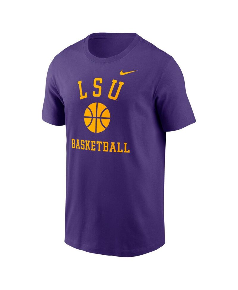 Men's Purple LSU Tigers Basketball Icon T-Shirt