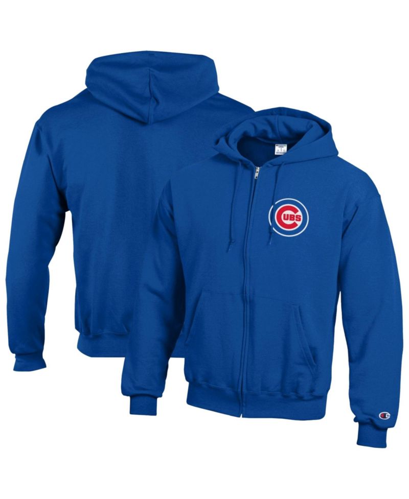 Men's Royal Chicago Cubs Powerblend Full-Zip Hoodie