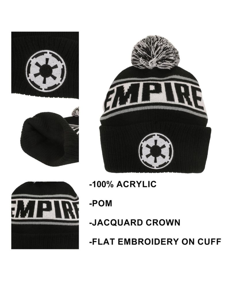 Men's Galactic Empire Black Cuff Beanie.
