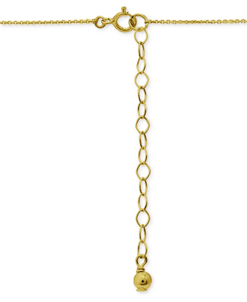 Amethyst/Gold & Cubic Zirconia Halo Pendant Necklace in 18k Gold-Plated Sterling Silver, 16" + 2" extender