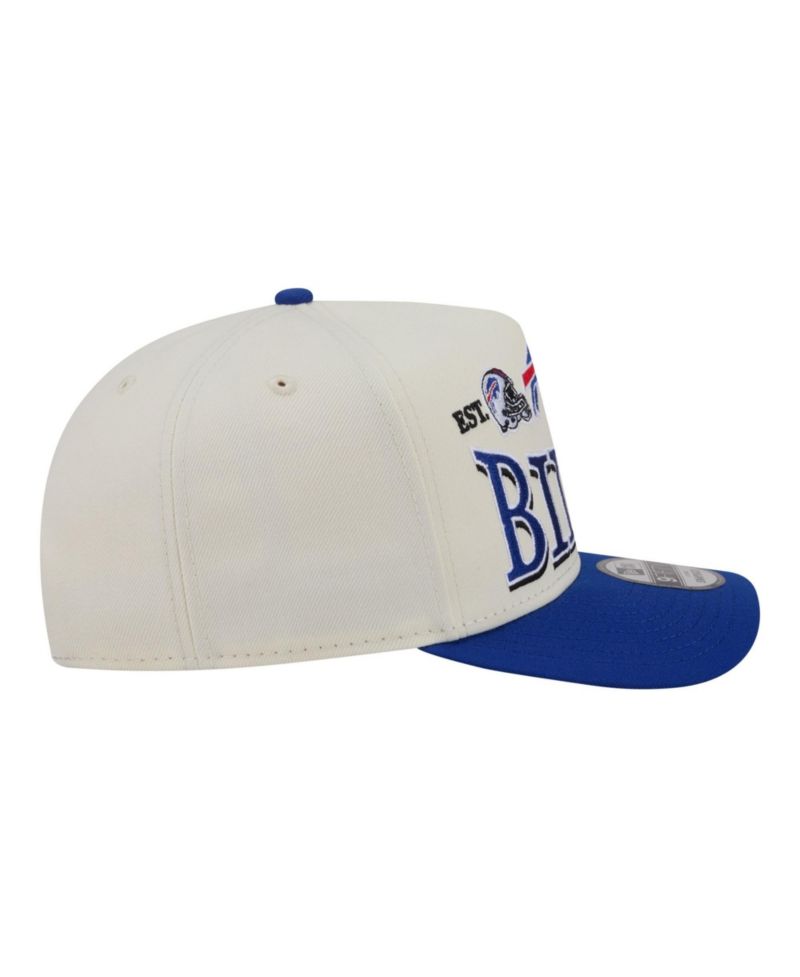 Men's Cream/Royal Buffalo Bills A-Frame 9FIFTY Snapback Hat