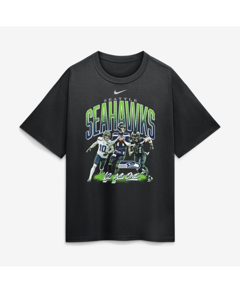 Men's Black Seattle Seahawks 12 As One Loose T-Shirt