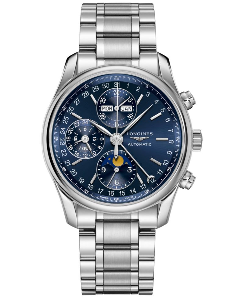 Men's Swiss Automatic Master Stainless Steel Bracelet Watch 40mm