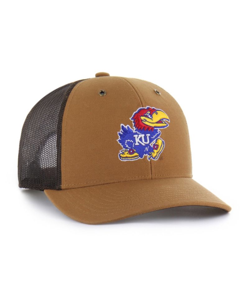 Carhartt x '47 Men's and Women's Brown Kansas Jayhawks Trucker Adjustable Hat